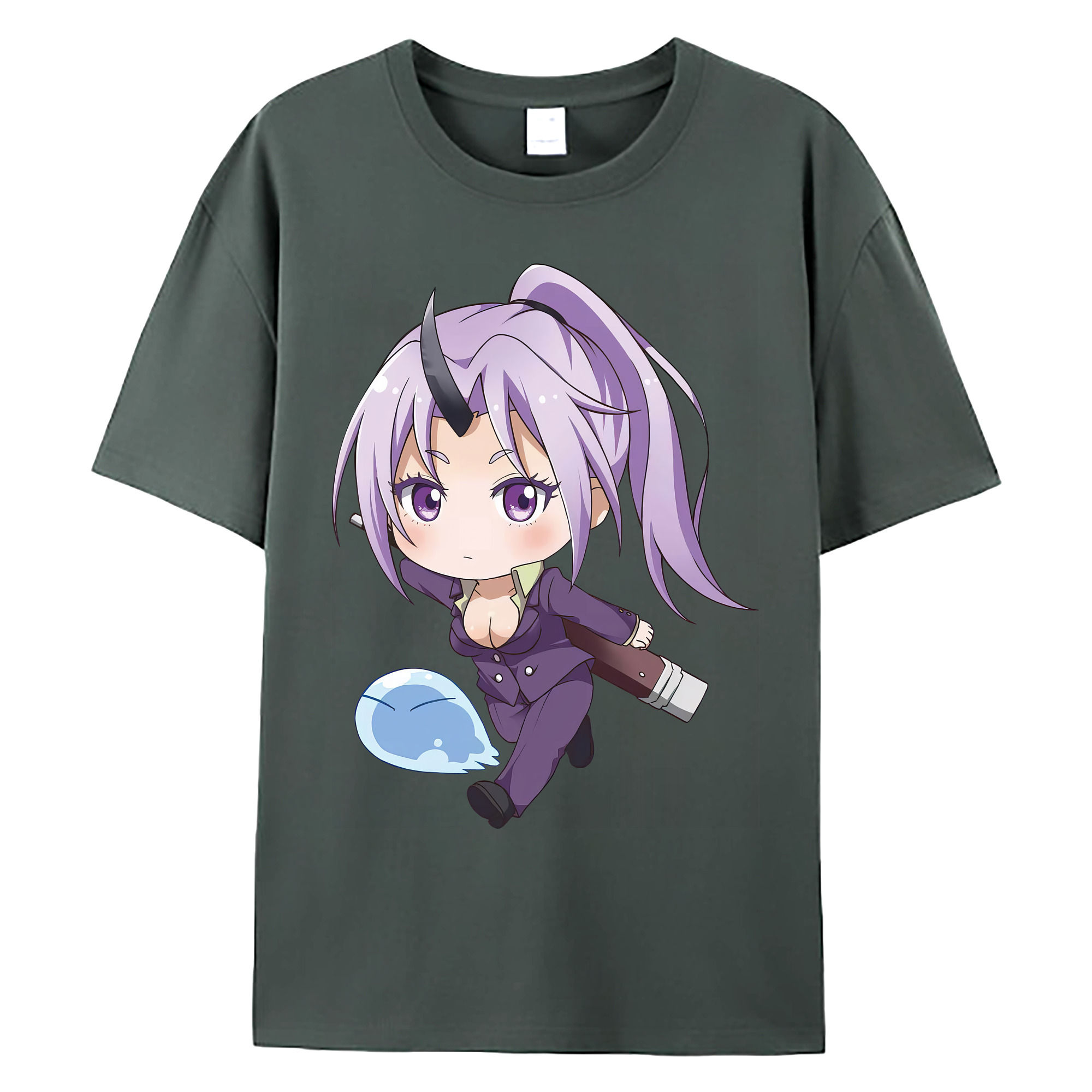 （画像用） 転スラ Regarding Reincarnated to Slime 綿100％ メンズ半袖Tシャツ｜肌触りやわらか＆通気性
